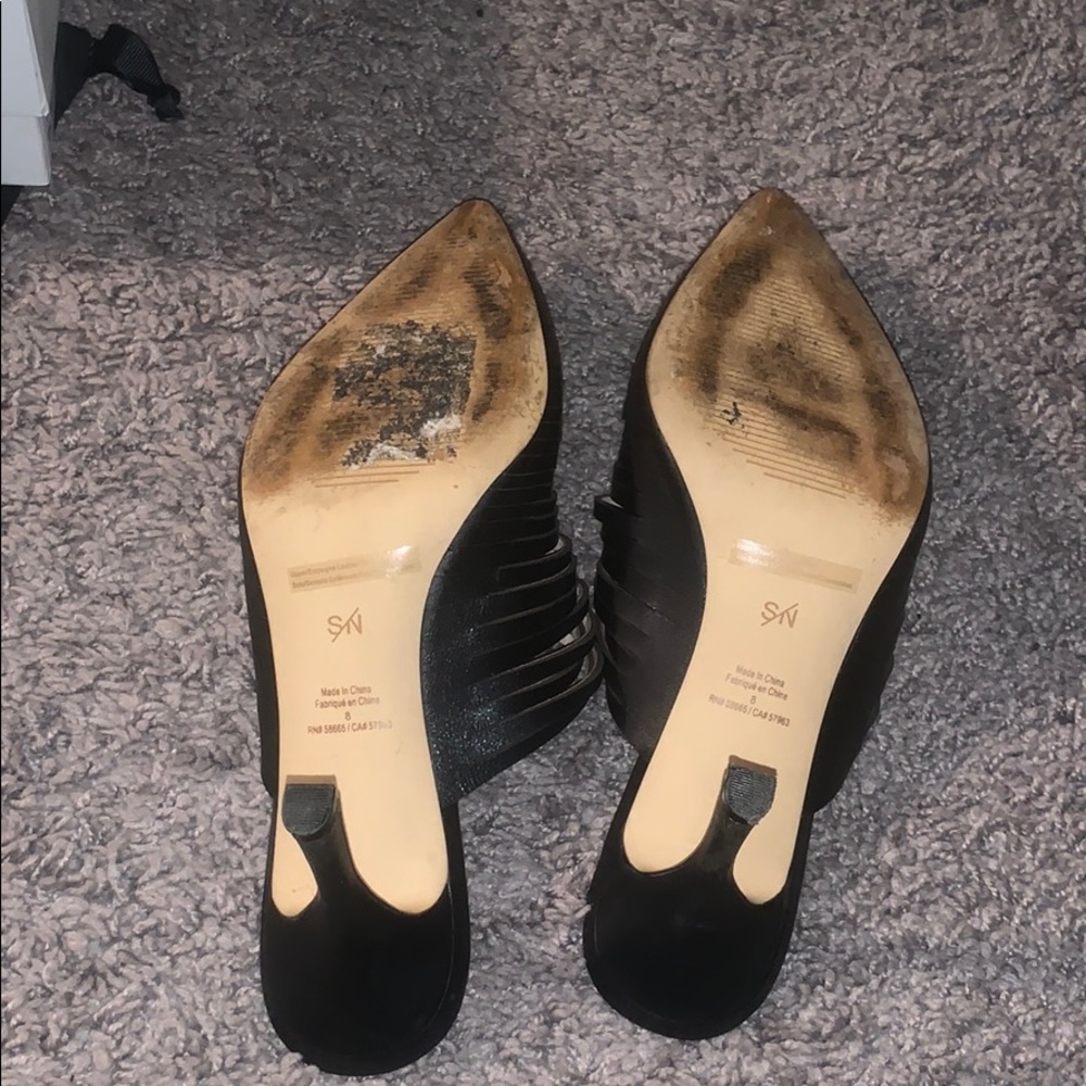 One Thing Navy Heeled Mules View 5